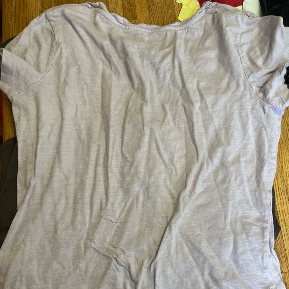 Gap and Merona Floral Appliqué V-Neck two. Top Bundle - Gray and purple - Picture 6 of 7